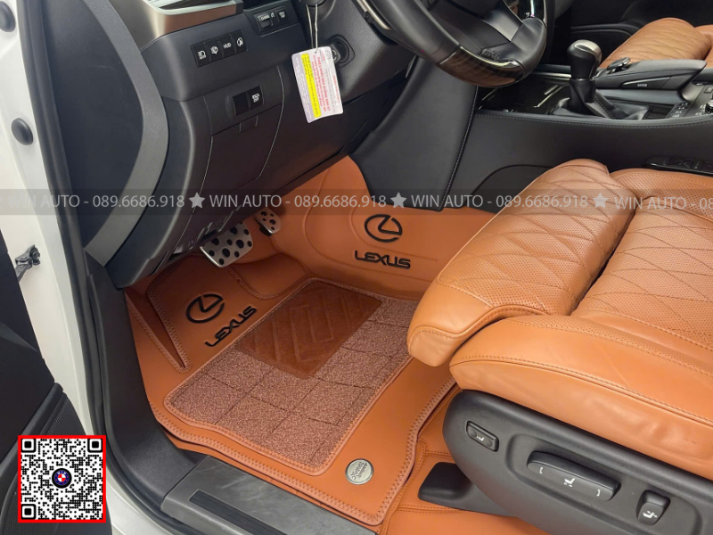 Thảm 360 trên Lexus màu da bò